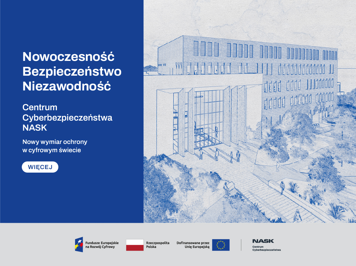Grafika z wizualizacją CCN i napisem "Nowoczesność, bezpieczeństwo, niezawodność".